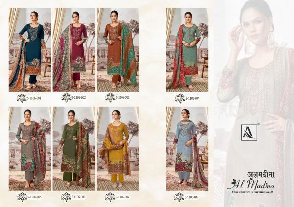 Alok Al Madina Jam Satin Designer Dress Material Collection